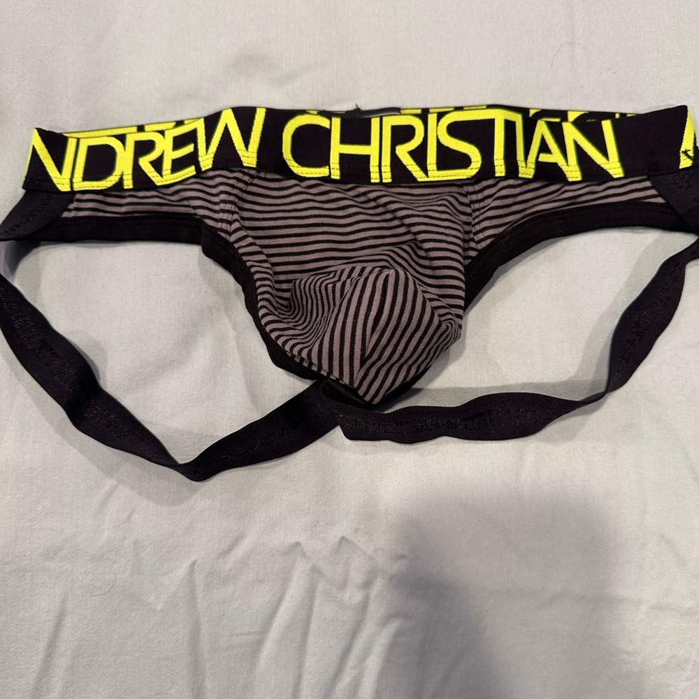 Andrew Christian striped jockstrap
